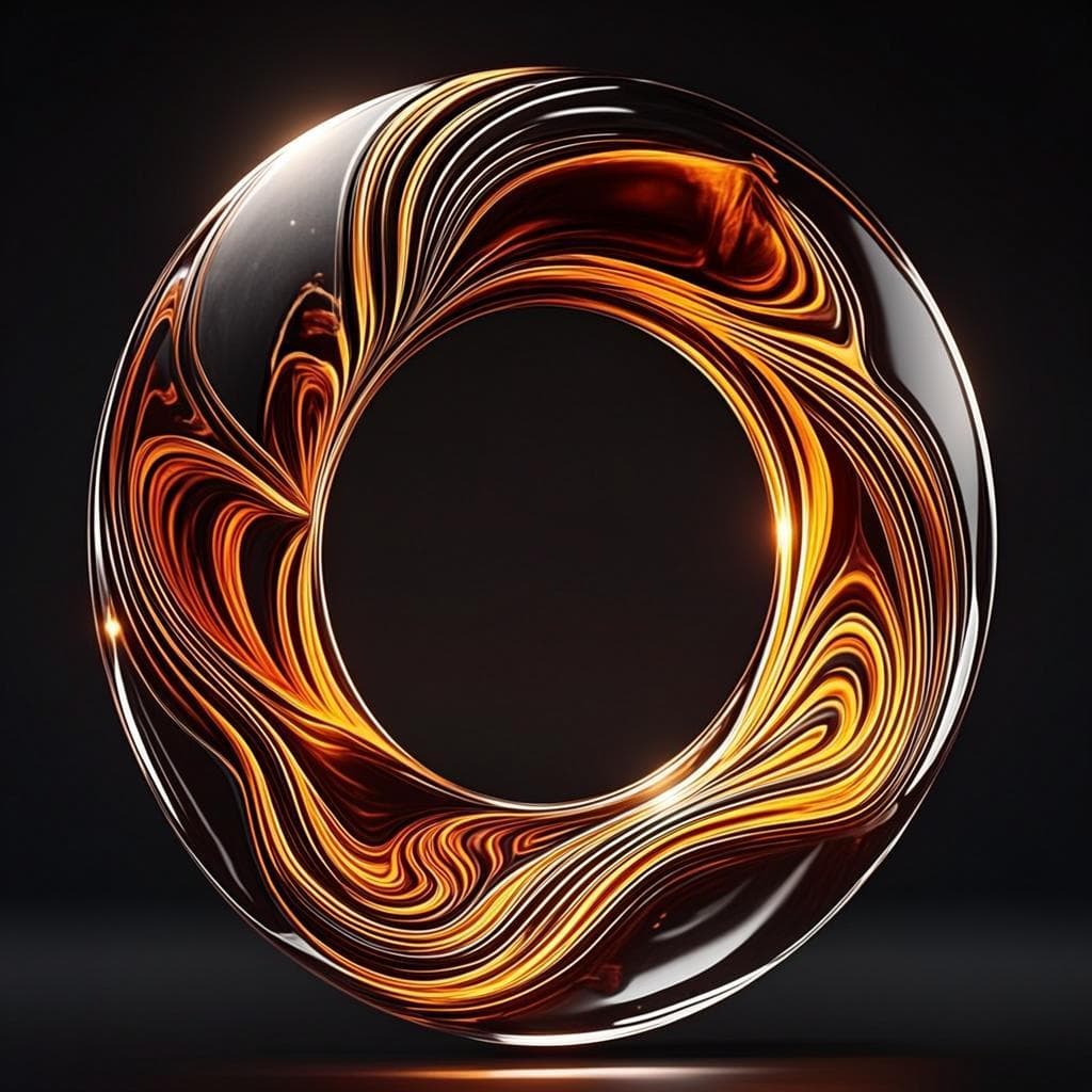 AI generated glass torus artwork